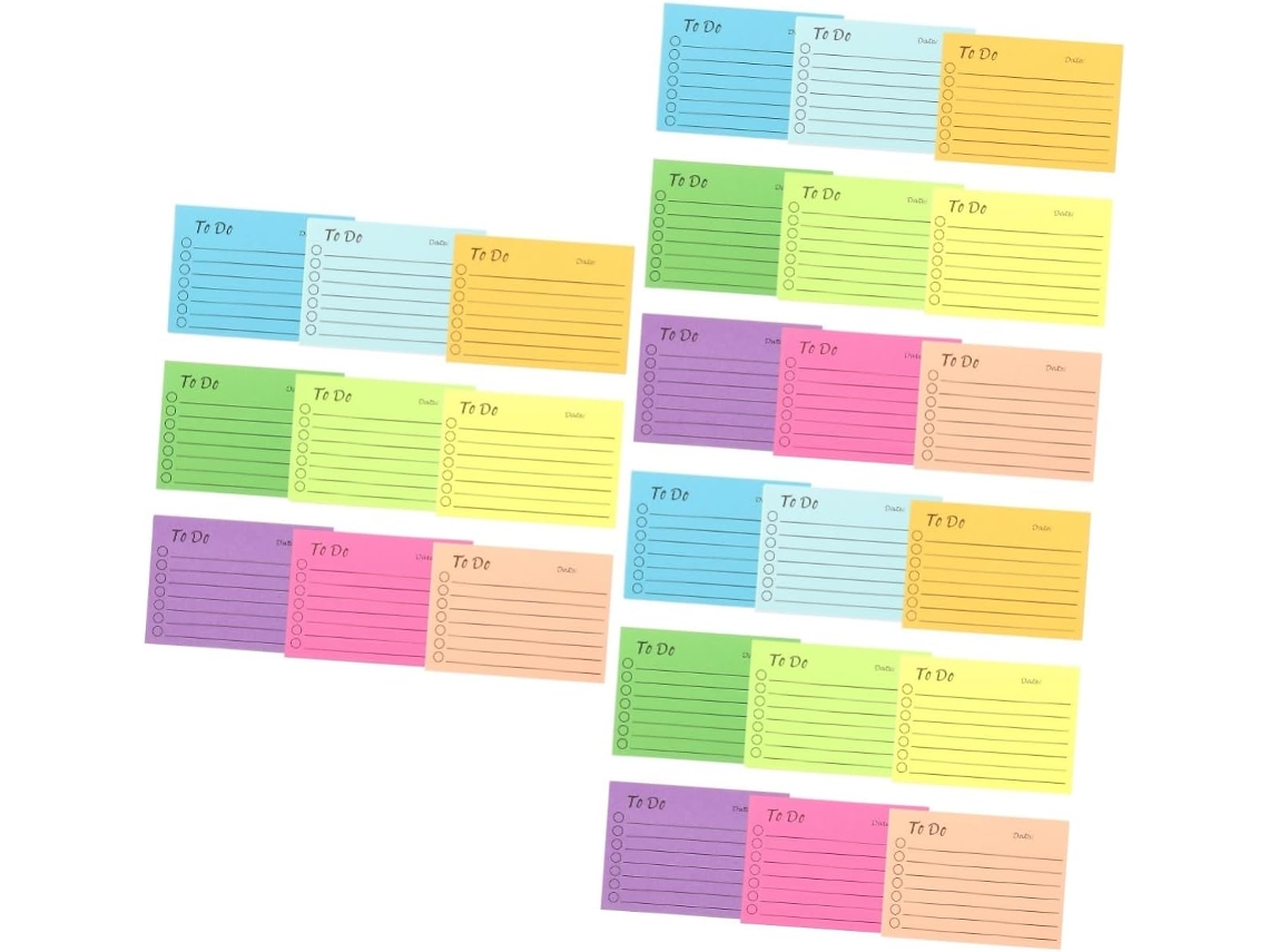 3 Ensembles Bloc Notes Autocolantes Fluorescentes Multicolores Ensemble Pour Bureau École Et Maison Pratiques