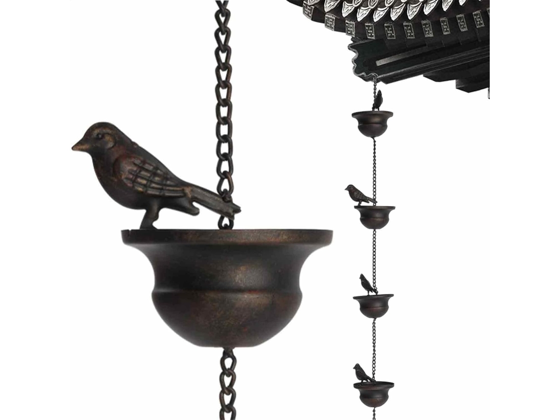 Correntes para Calhas Suportes Decorativos em Estilo Cobre, Correntes Alternativas para Tubos de Queda, Duráveis,s À CHABERLU