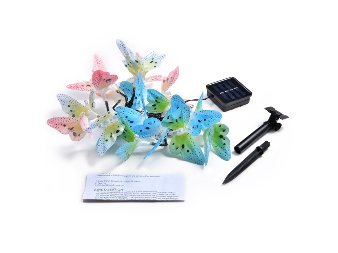 Luzes em Fio Solares Ip65 Decorativas 12 Leds para Decoração Externa