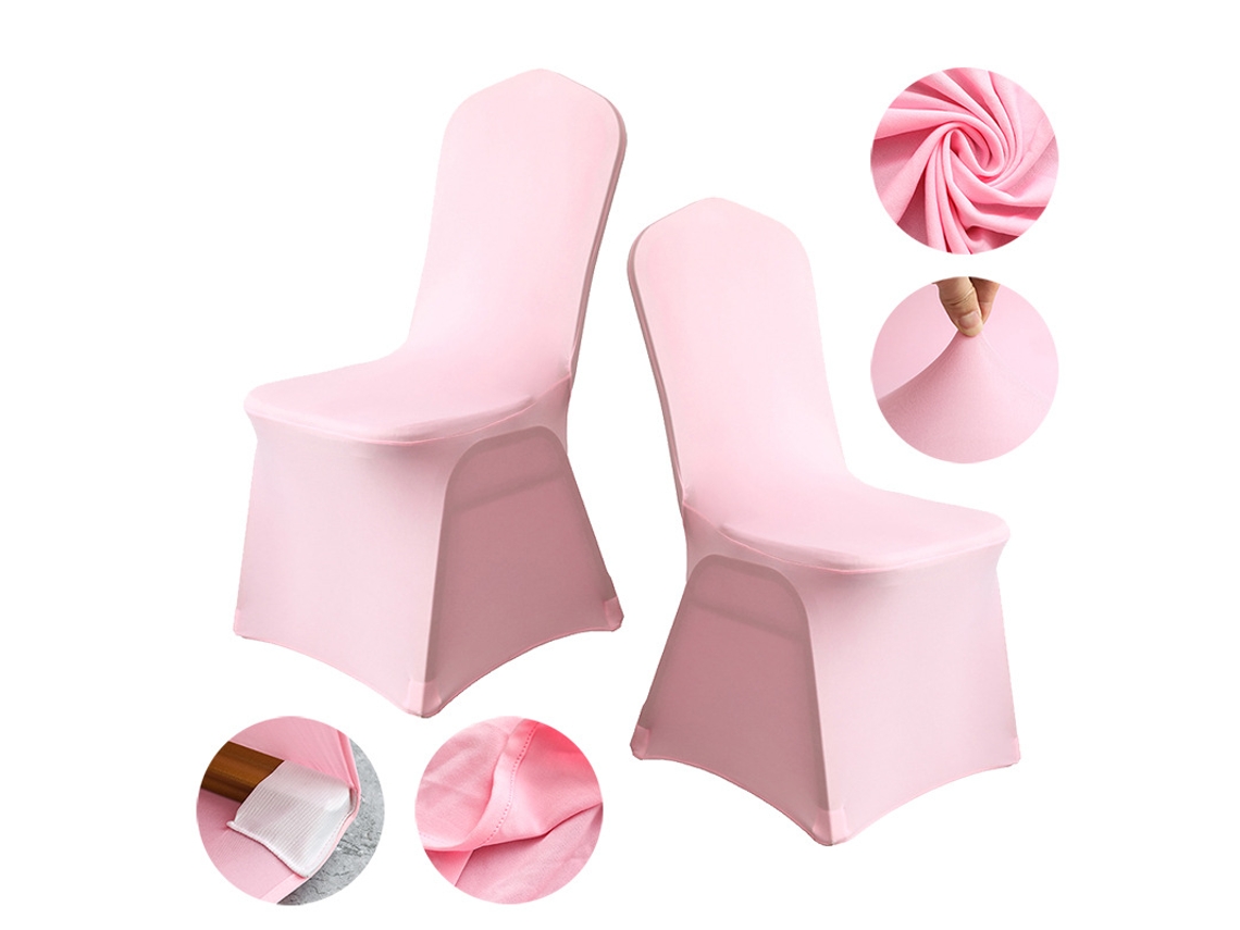 1 Pacote Protetor Removível de Capa para Cadeira de Sala de Jantar para Casa Restaurante-Rosa-Tamanho Padrão LUUCOZK