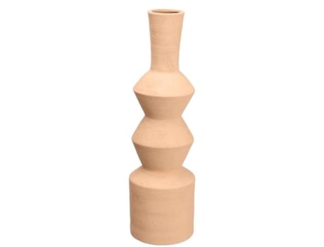 Vaso Gift Decor Castanho Cerâmica Geométrico 15 X 60 X 15 Cm Giftdecor