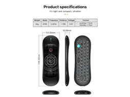 Aetheria controle Remoto Wechip R2 Mouse Aéreo 2.4g 6 Eixos Ir Aprendizagem Teclado Mini para Android Tv Box