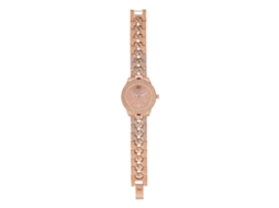 Relógio Feminino Analógico de Quartzo com Strass Pulseira de Liga Ouro Rosa