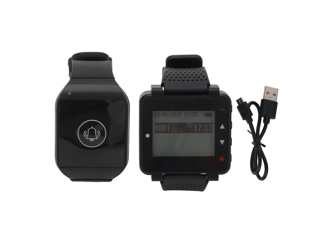 Relógio de Cuidador Sem Fio com Tecnologia Sem Fio Rf 1 para 1, Bateria Removível e Recarregável, À Prova Dágua, Função de Chamada. Brilvibera_ptg