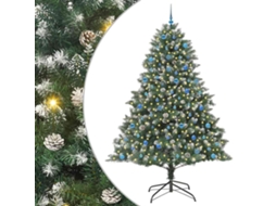 Vidaxl Árvore De Natal Artificial Verde 240 Cm Pvc, Plástico E Aço