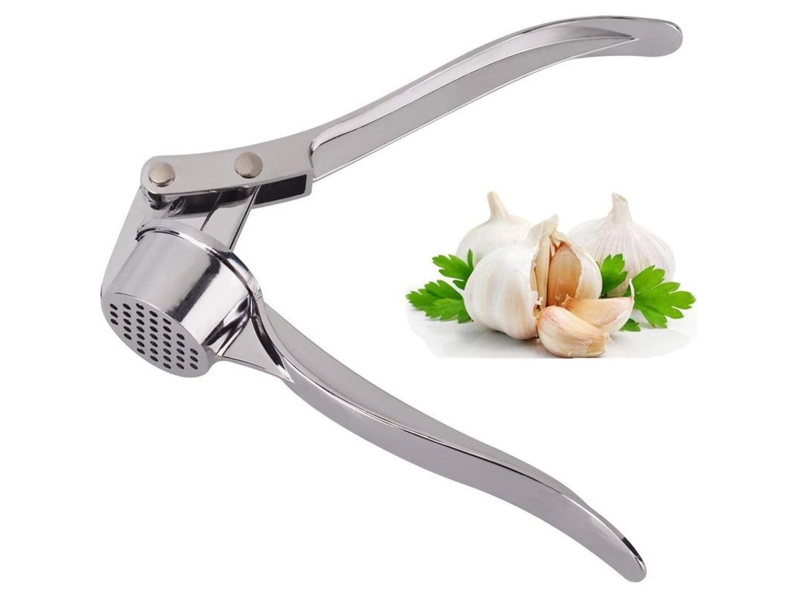 Espremedor de alho em aço inoxidável, triturador profissional de alho e gengibre para cozinha (Reino Unido), utensílio durável