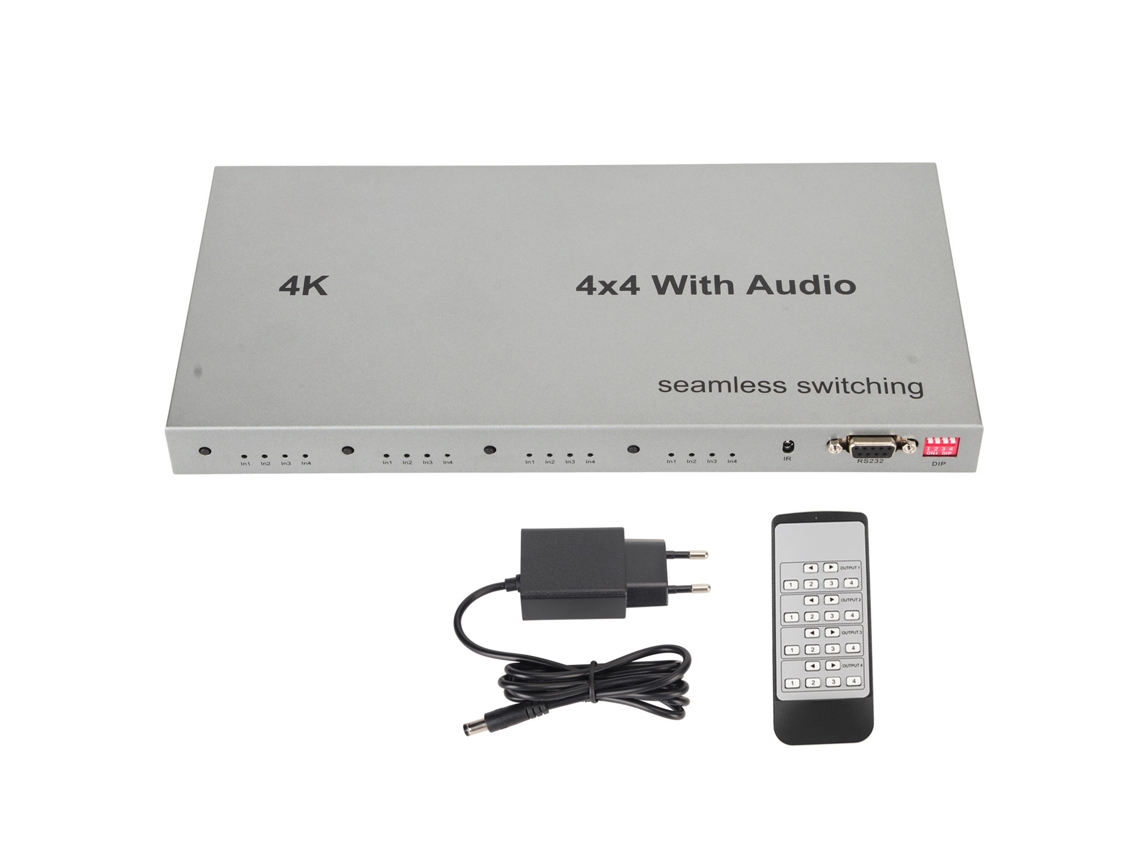Matrix switcher HDMI 4k com 4 entradas e 4 saídas EOOCOO