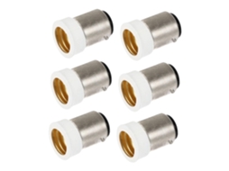 Conjunto De 6 Adaptadores De Soquete Para Soquete De Lâmpada Tipo Botão.