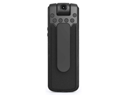 Câmera espiã com áudio Full HD 1080p e detecção de movimento PIR, ideal para escritórios, polícia, conferências, ciclismo e caminhadas Bestvite (preto)