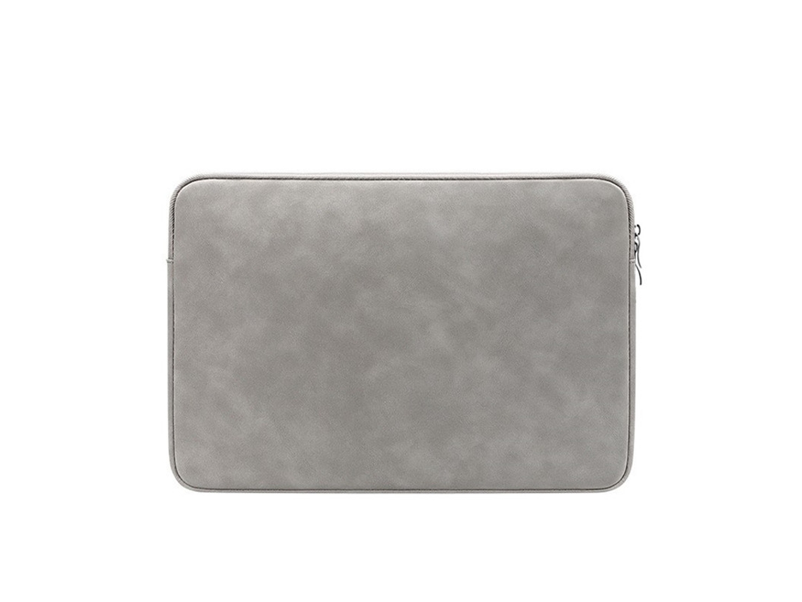 Bolsa para laptop Cuich de couro sintético cinza claro de 13 polegadas