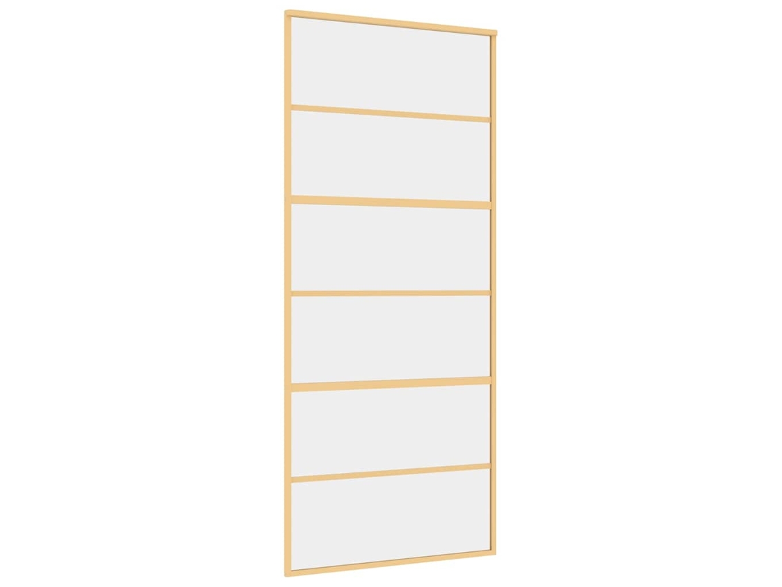 Porta Deslizante 90x205 Cm Vidro Esg/alumínio Dourado MAISON EXCLUSIVE
