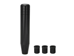 Manopla De Câmbio Universal De Alumínio De 18 Cm Preta Para Corrida De Automóvel E Caminhão Com 3 Adaptadores, Borracha, Preto, Para Automóvel