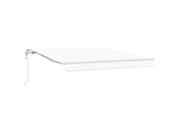 Conjunto 1 Toldo Retrátil Vidaxl Branco Tecido (350 X 250 Cm)