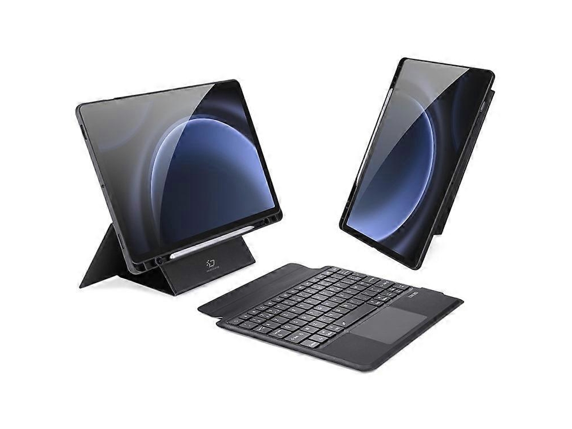 Série Dux Ducis Dk Compatível Com Samsung Galaxy Tab S9 Fe Teclado Francês Com Capa Para Tablet Suporte Ajustável Vledary