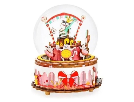 Maqueta Rolife Caja De Música De Cumpleaños En 3d Con Banda De Gatos Madnesstoysp23