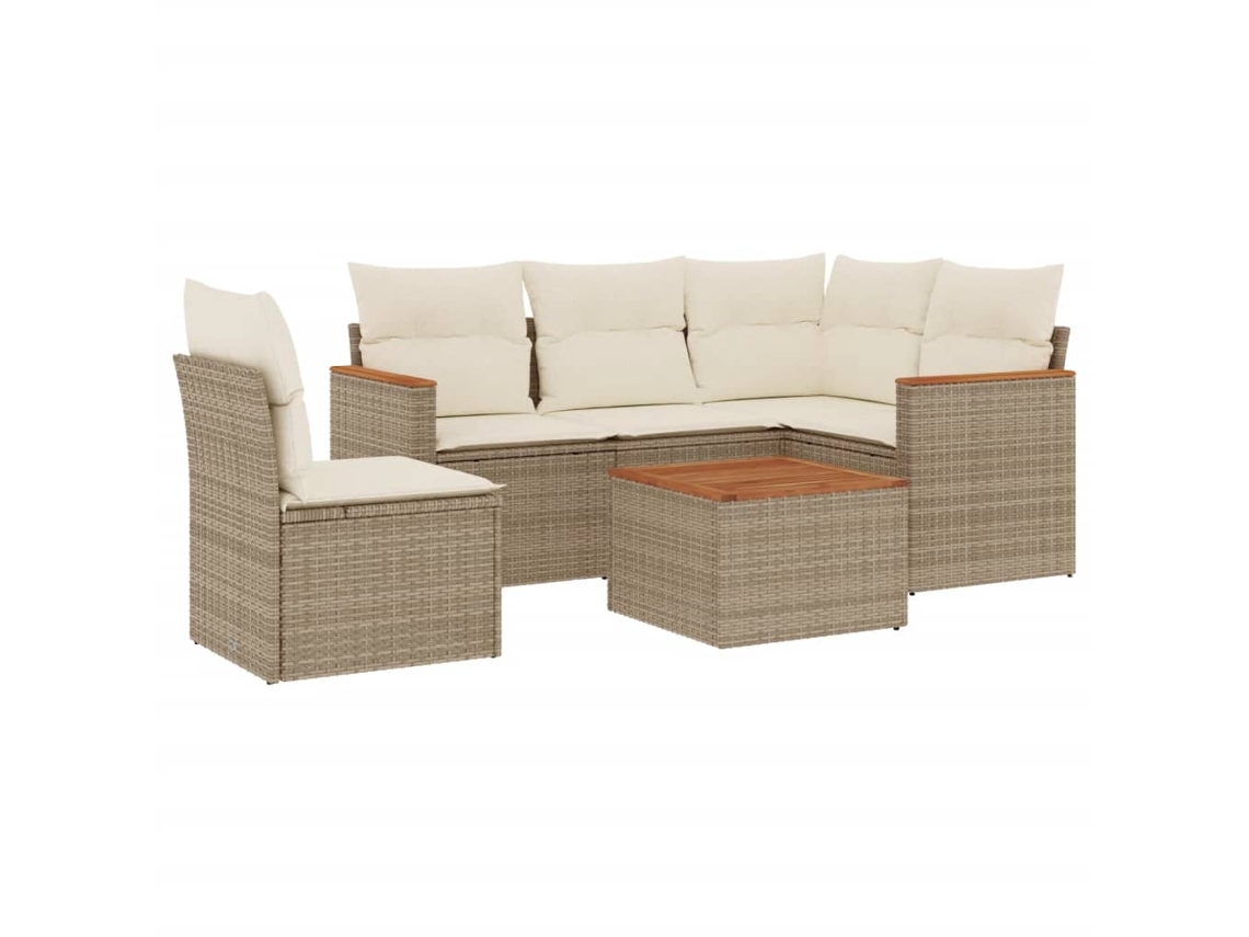 Garden Sofa Set, Garden Sofa Sets Vidaxl Bege Rattan / Vime (n/a)