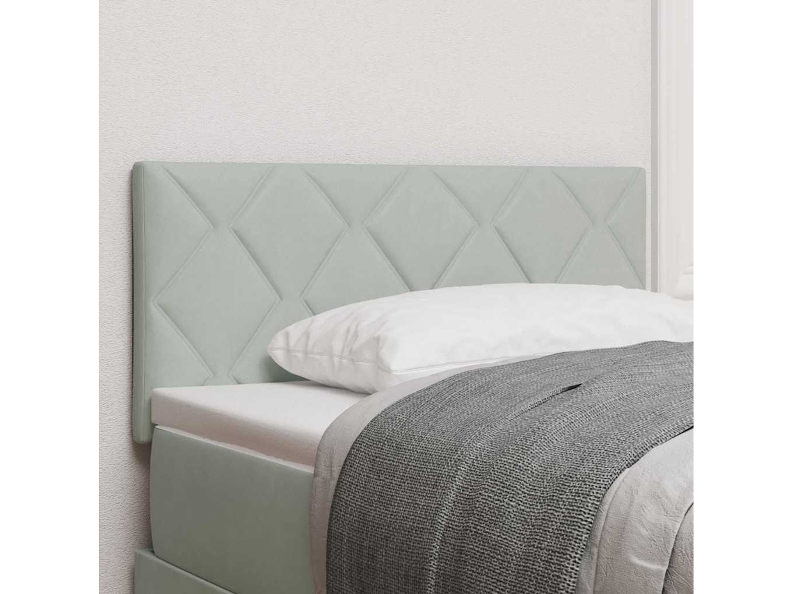 Vidaxl Cabeceira Cinzento-claro 90 Cm Veludo