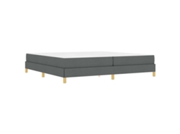 Conjunto 1 Cama Box Vidaxl Cinzento Tecido (200 X 200 Cm)