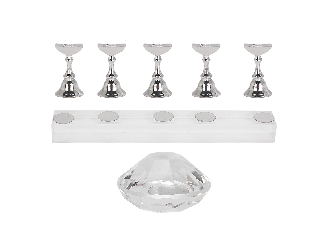Suporte Para Prática De Nail Art Com Imã Porta Pontas De Unha Ferramenta De Manicure Conjunto 6