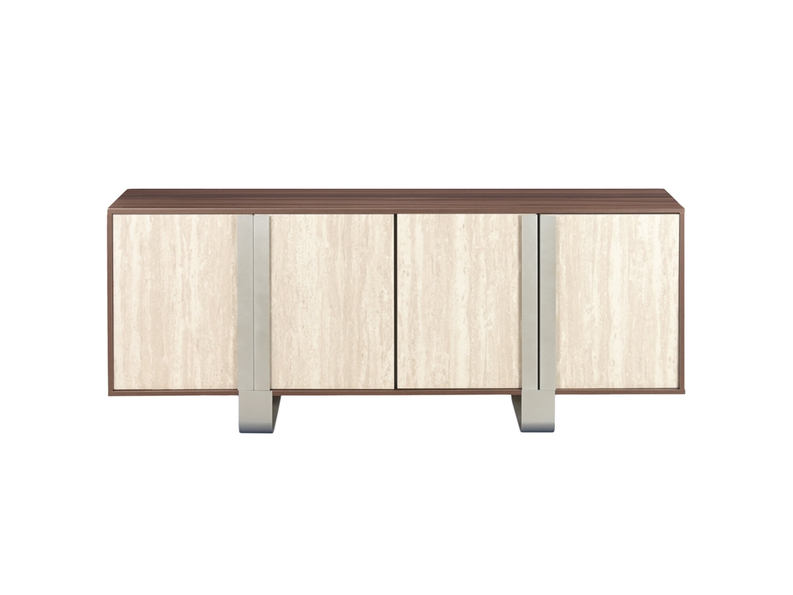 Buffet em MDF com Acabamento Metálico Imitando Mármore ALEXANDRA HOUSE LIVING (180x40x73,5cm)