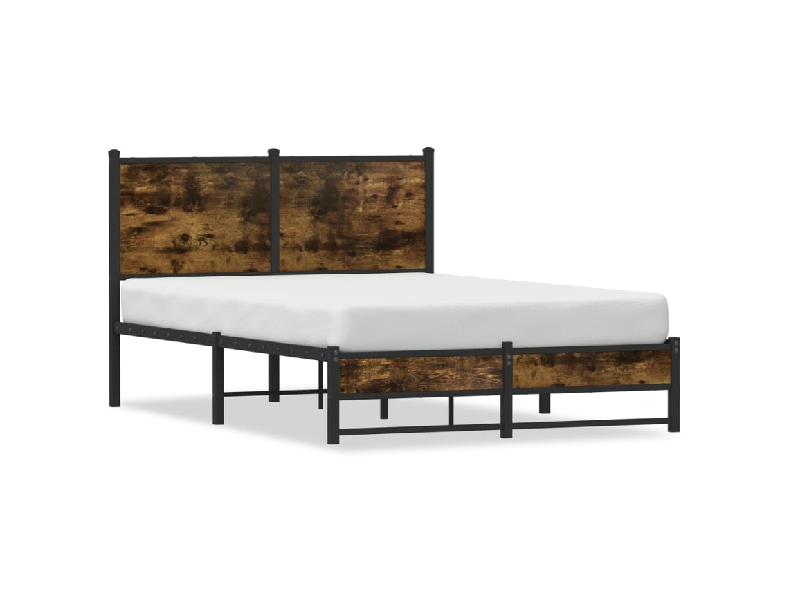 Bed Frame, Bed Frames Vidaxl Marrom Aço (120 X 190 Cm)