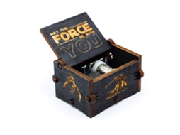 Caixa de Música Star Wars em Madeira Antiga, Entalhada com Manivela, Decoração para Casa, Artesanato, Presentes para Crianças AQUAFORGE