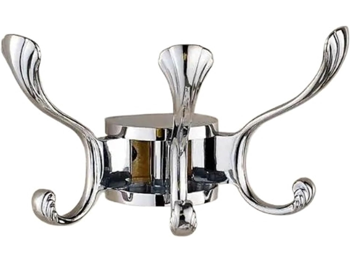 Cabide De Parede Em Latão Com Três Ganchos Para Roupas, Ideal