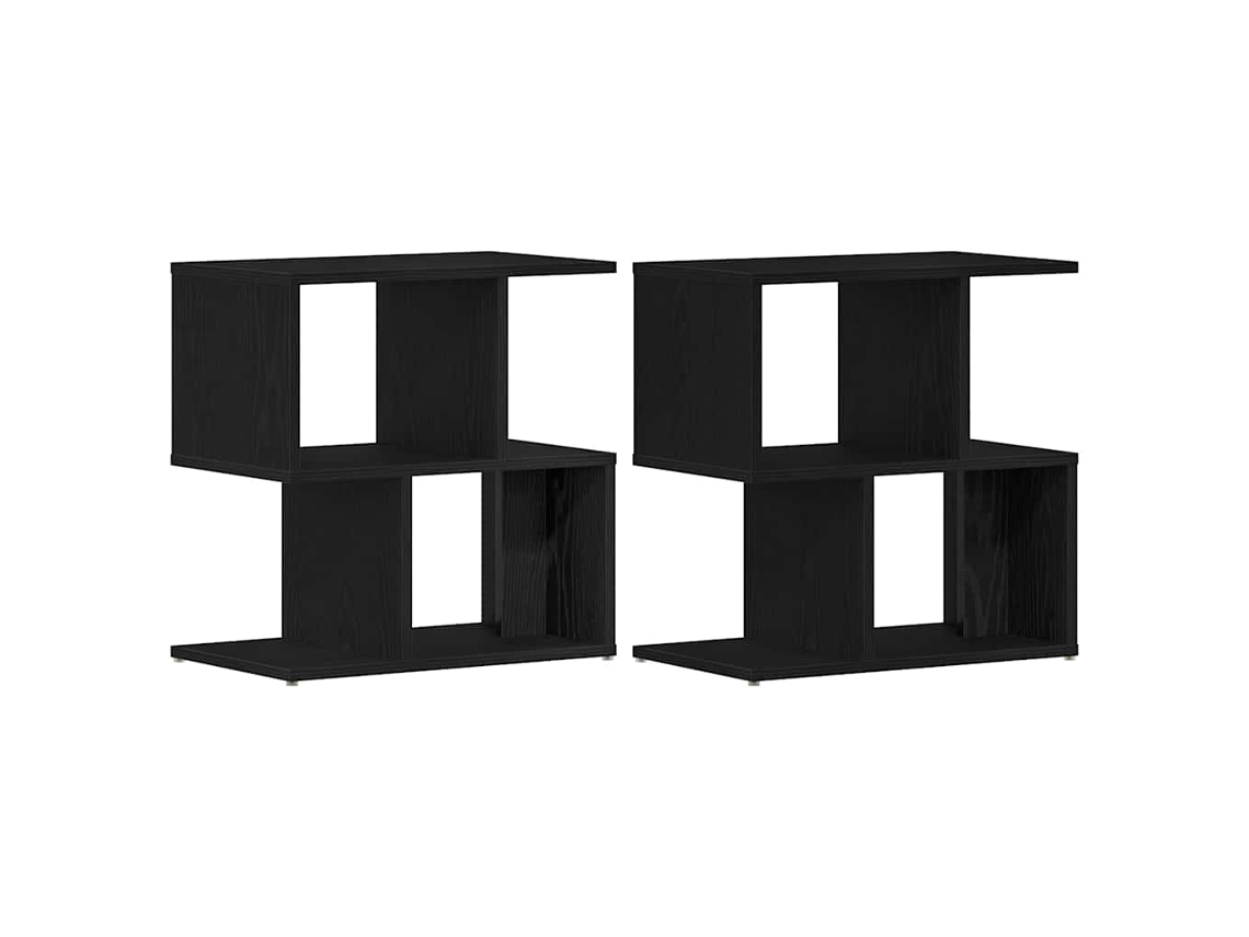 Conjunto de Armários de Cabeceira Carvalho Preto 50x30x51,5 cm MAISON EXCLUSIVE