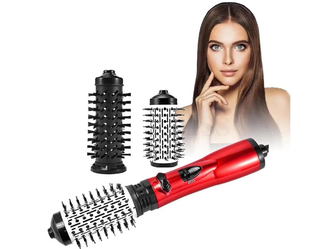 Modelador de Cabelo 3 em 1 com Ar Quente e Secador Rotativo para Secar, Cachear e Alisar os Cabelos, 1000w TAISHENGDA