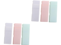 Estojo de Lápis Plástico Transparente Alipis com 6 Peças, Porta canetas Fosco para Material Escolar, Modelo 21