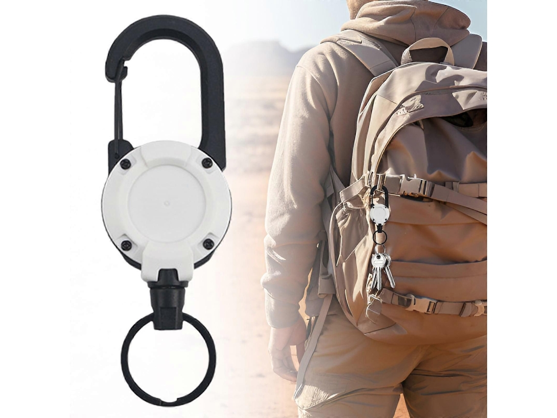 Porta crachá Retrátil Reforçado com Cordão de Aço 60 Cm, Suporte para Identificação GOKOCO (23,6")