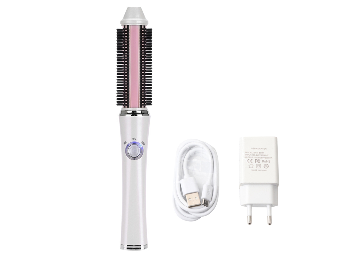 Secador De Cabelo Elétrico Rechargeável Portátil Wireless Com Pente Para Cachos E Ondas