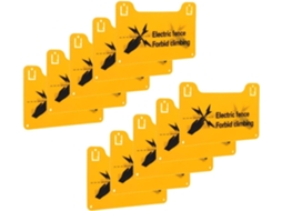 Lote De 10 Placas De Aviso De Cerca Elétrica Em Pvc De Alta Visibilidade