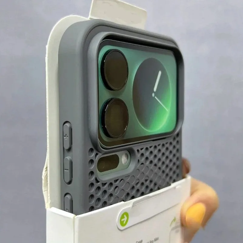 (xiaomi 13 Cinza) Capa Protetora Rígida Com Ventilação Magnética Magsafe E Tela Respirável