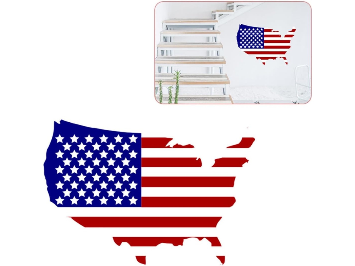Adesivos Parede Pvc Independência Americana Fáceis Aplicar Reutilizáveis Ideais Decoração Festas Festivais Dia GOKOCO