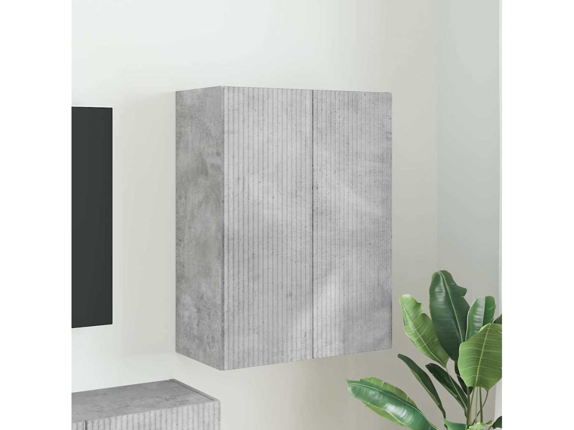 Vidaxl Armário De Tv De Parede 59,5 X 31 X 80 Cm Cinzento