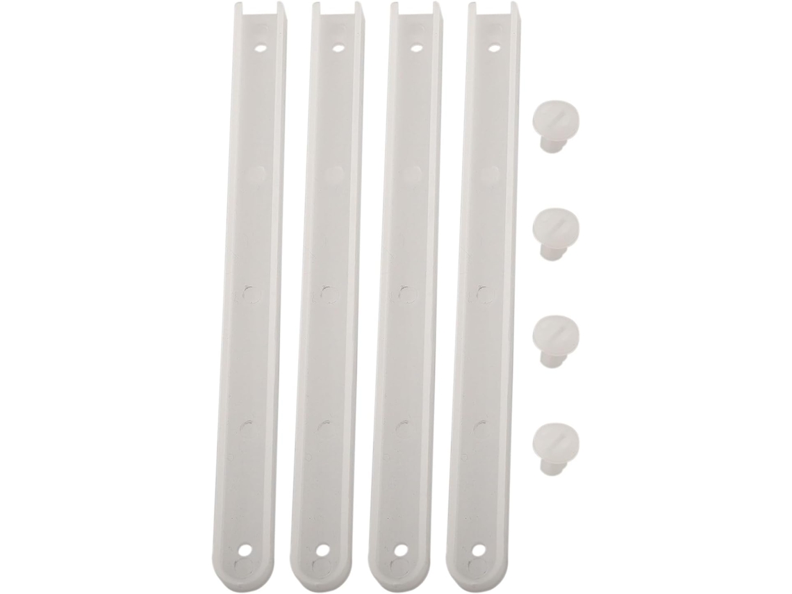 Conjunto De 4 Corrediças Gaveta Plástico Branco 7, 27 Polegadas Com Amortecimento Silencioso Para Armários E Móveis De