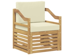 Maison Exclusive - Conjunto De Sofás Para Exterior Poliéster Branco E Creme