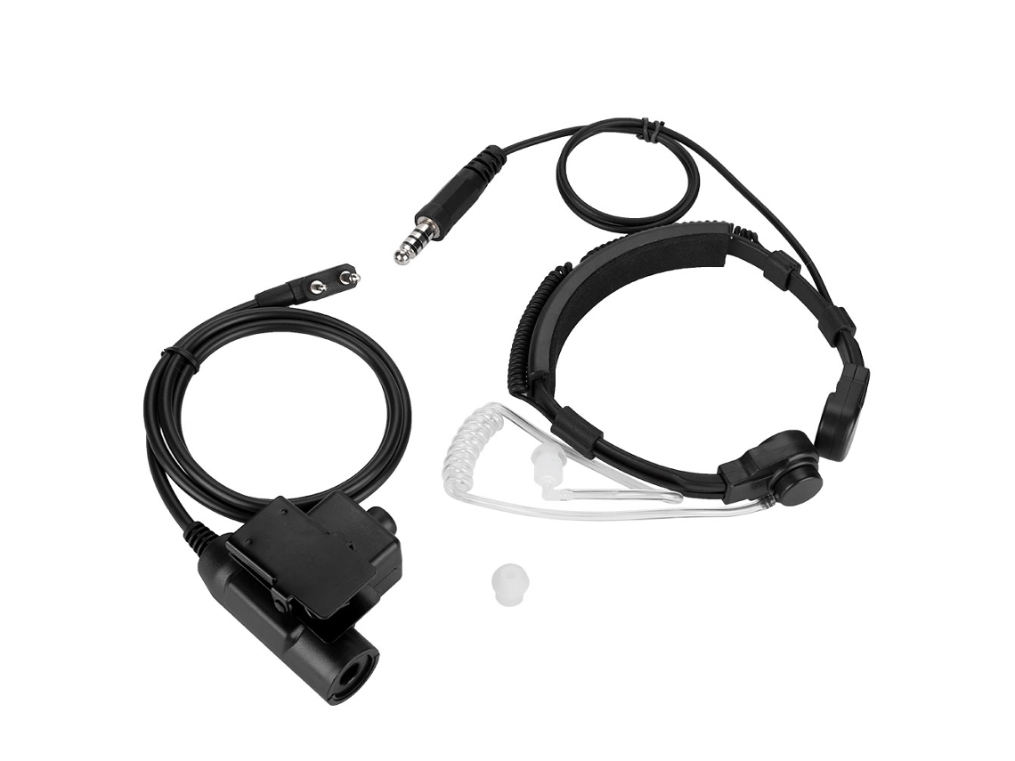 Fone De Ouvido Tático U94 Ptt Com Tubo De Ar Para Rádio Walkie Talkie Nato Bowman Elite Ii Hd01