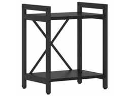 Estante de Madeira Processada Carvalho Preto com 40x30x50 cm (MAISON EXCLUSIVE)