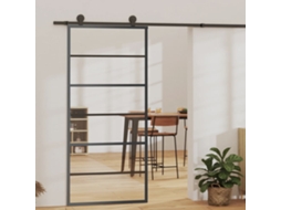 Vidaxl Porta Deslizante C/ Conj. Ferragens 90x205cm Vidro Esg/alumínio