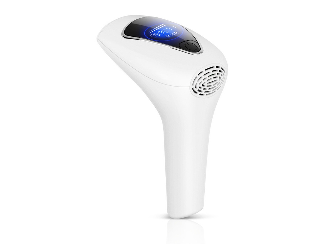 Depiladora Luz Pulsada YIZHOOD Am112 Uso Doméstico 999.990 Flashes Pulsos Luz 8 Níveis para Mulheres Corpo Biquínis Púbicos Shav Branco