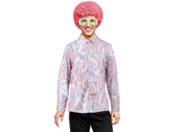 Camisa rosa psicodélica Bling Disco para homens