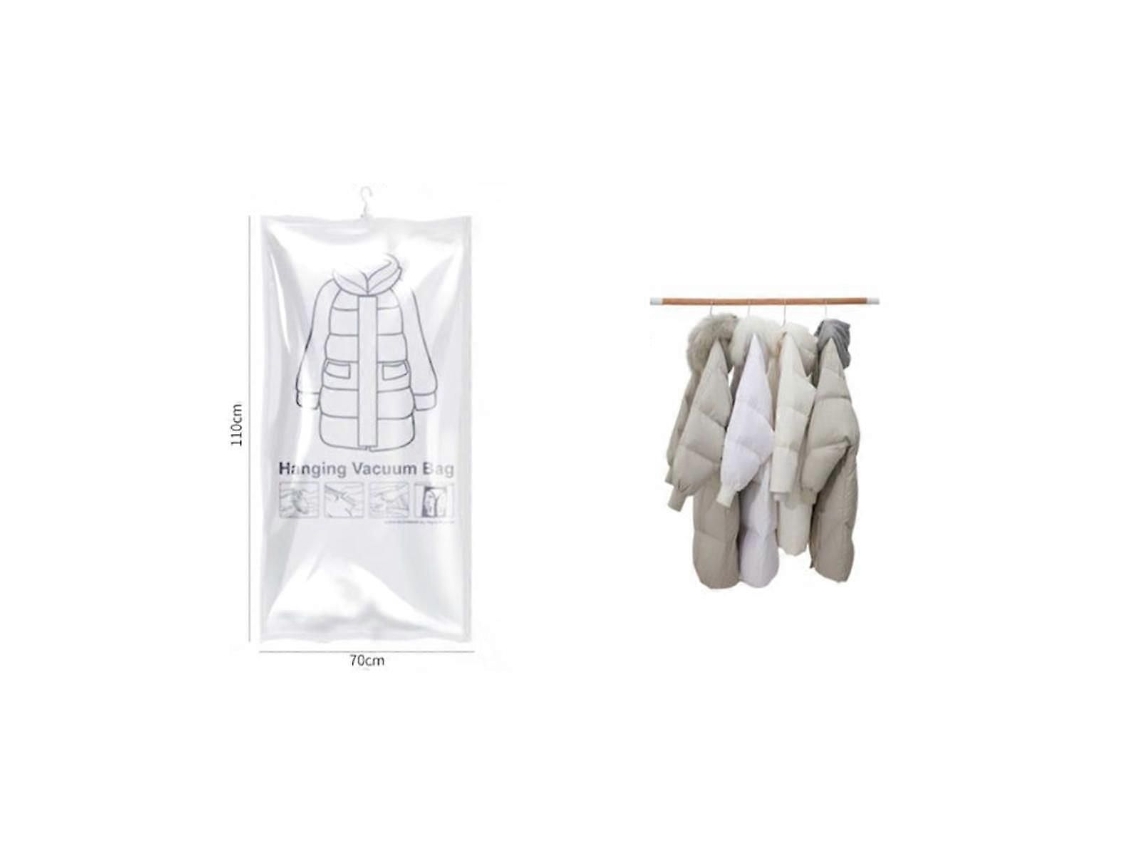 Conjunto De 6 Sacos Armazenamento A Vácuo Para Roupas Com Gancho Pendurar