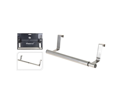 Percha puerta extensible inoxidable 40 cm blister