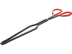Pinça Longa De Metal Preto Para Lenha Com Cabo Ergonômico Confortável E Proteção Anti Escaldante Lareiras Internas