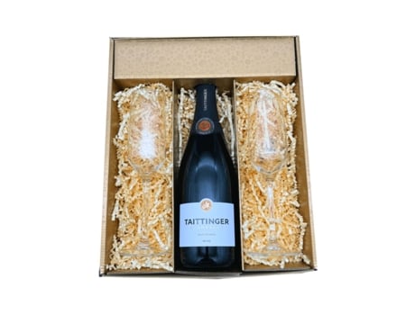 Gold Box: TAITTINGER – 1 Brut And 2 “Square” Flutes