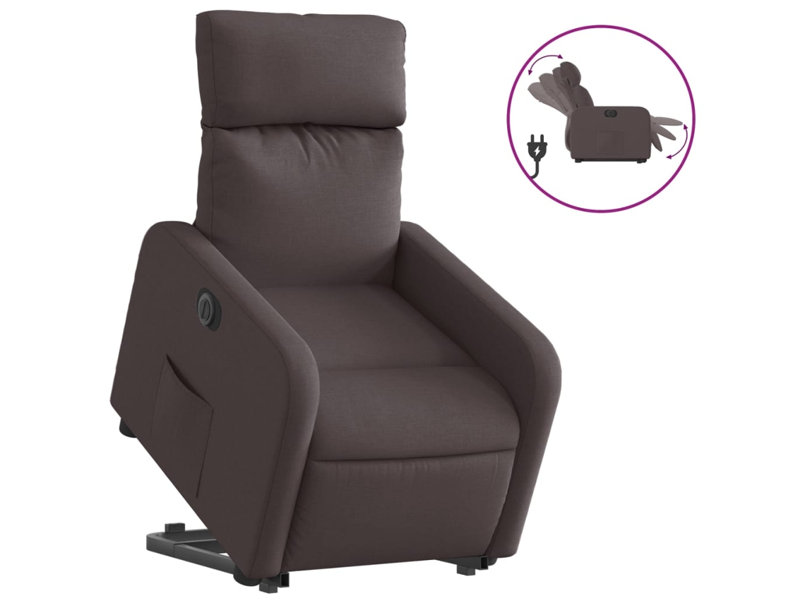 Electric Stand Up Recliner Chair, Electric Stand Up Recliner Chairs Vidaxl Marrom Tecido