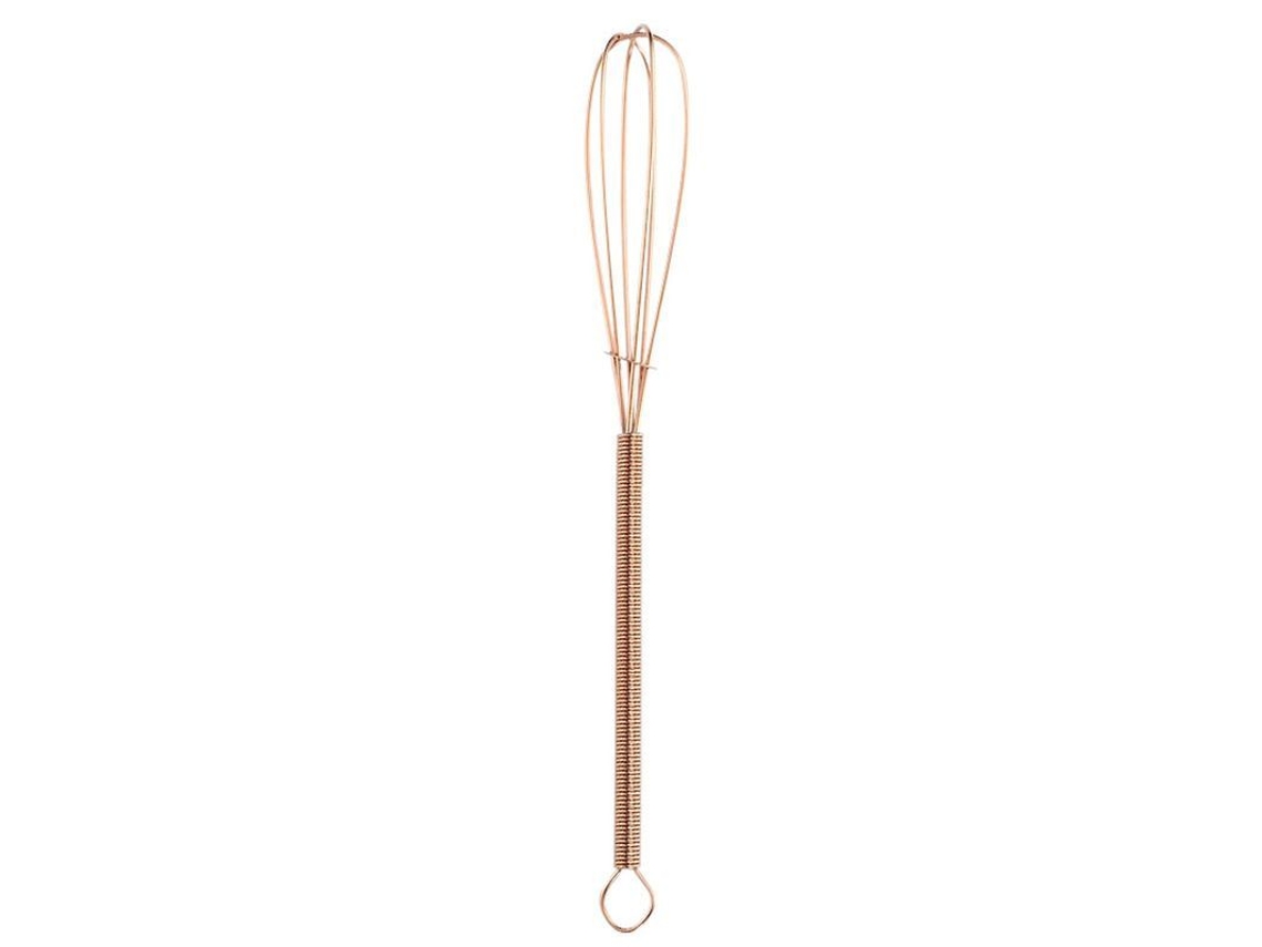 Batidor De Ovos Farfi Tamaño Compacto, Punho Confortável, Aço Inoxidável Para Confecções E Cozinha L Oro Rosa