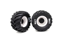 Pneus e Rodas Brancos para Monster Truck, 14 Mm/17 Mm Ajustáveis, para Modelos de Carros Rc 1/8 Losi Lmt W66 Kyosho Axial. Peças de Reposição. MDUG